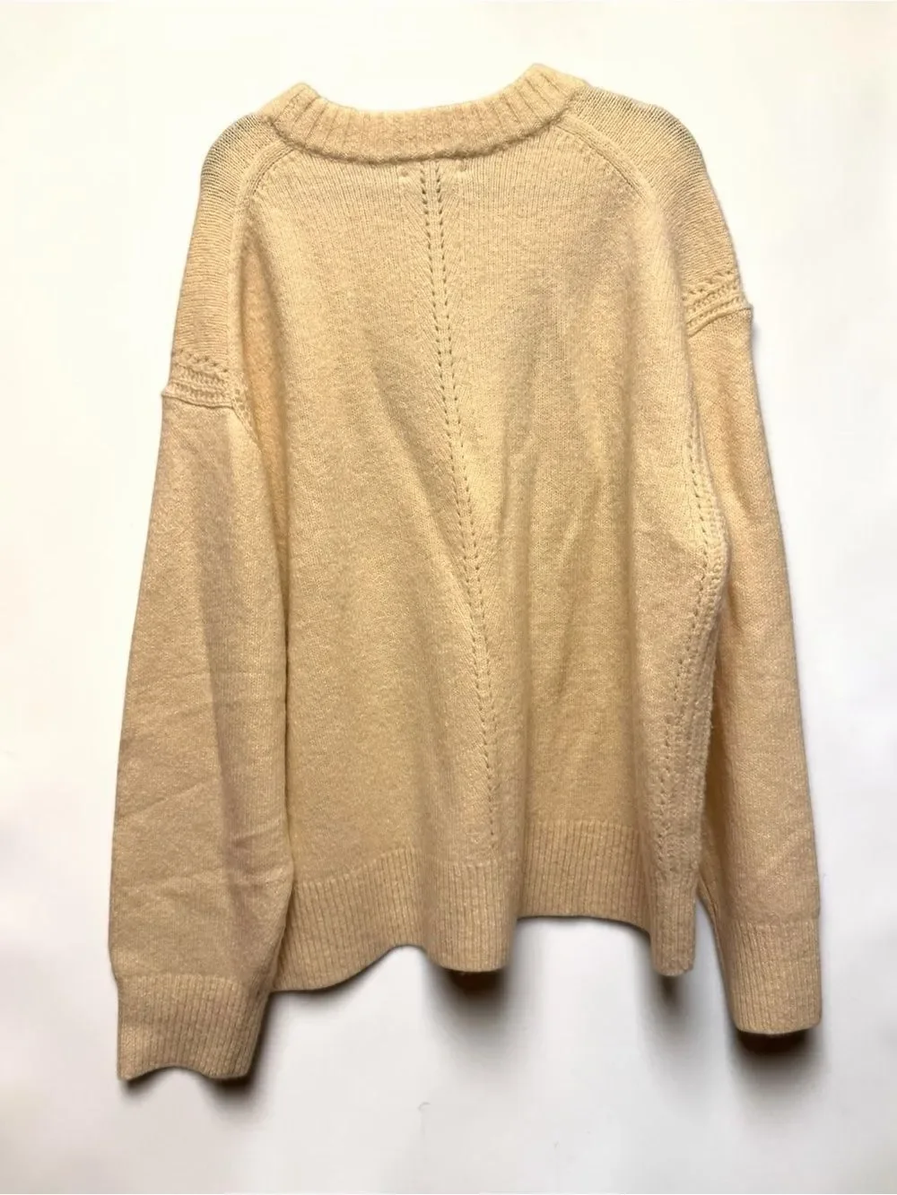 J. Crew Relaxed Crewneck Pullover Bow Print Oversized Wool Alpaca L XL NWT